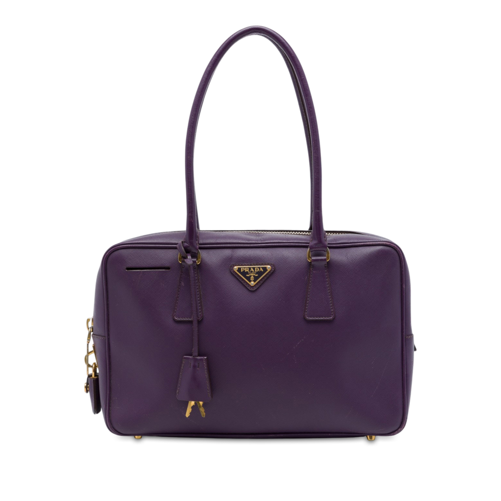 Pre-Loved Prada Saffiano Lux Bauletto Top Handle Bag